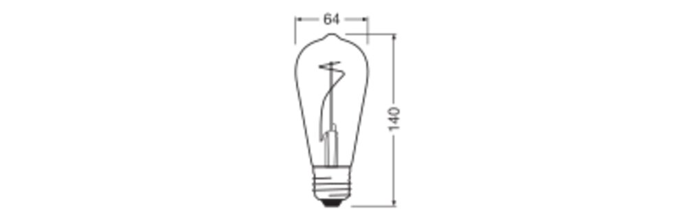 OSRAM LED-Lampe FM E27 3,4W 1800K ws G Vintage 1906 Edison 10 Filament 3.4 100l