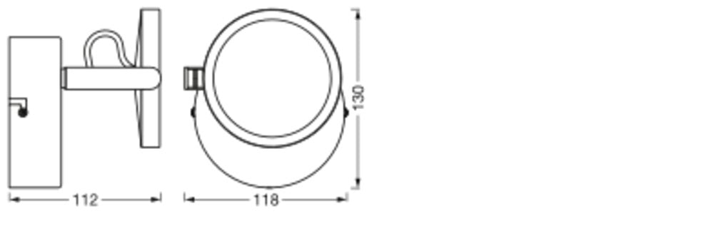 LEDVANCE LED-Wandanbauleuchte 7,5W 200lm SUN@HOME Bathroom Round 110mm 2200-5000K