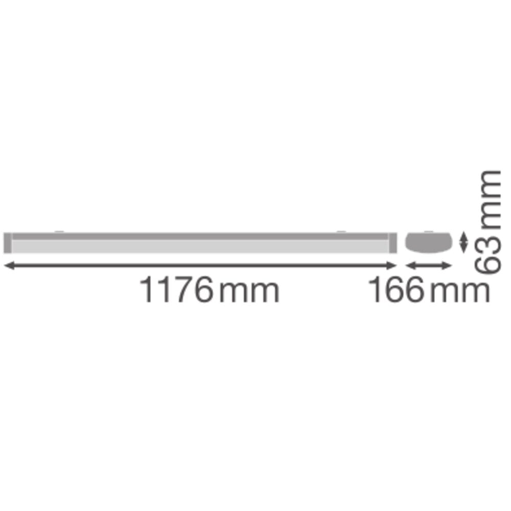 LEDVANCE LED-Wannenleuchte 32W 4000K ws LN SF 1200 ZB P 32W 840 WT IP44 4384lm