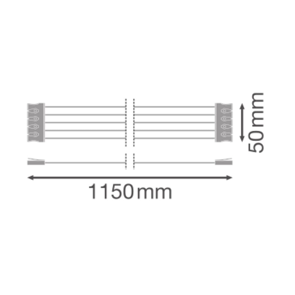 LEDVANCE Durchgangsverdrahtung mehrf DP HOUSING 1200 2xLAMP TH-KIT 5x2.5 5x2,