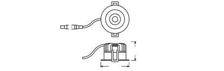 OSRAM-LEDVANCE LED-Einbaustrahler 8W si SPOT FIX SP FIX P 8W 930 PS DIM IP44 SI