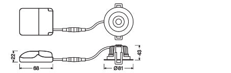 OSRAM-LEDVANCE LED-Einbaustrahler 8W ws SPOT ADJUST SP ADJ P 8W 940 PS DIM IP20
