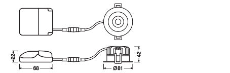 OSRAM-LEDVANCE LED-Einbaustrahler 8W ws SPOT FIRE SP FP FIX P 8W 940 PS DIM IP65