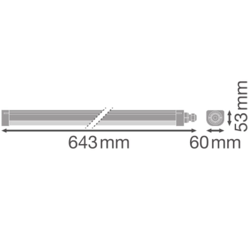 OSRAM-LEDVANCE LED- Feuchtraumleuchte DP COMP 600 V 16W 840 IP66 16W 4000K