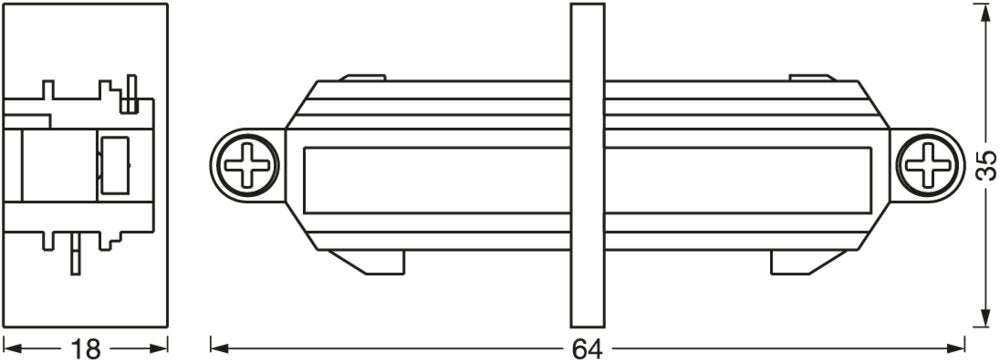 LEDVANCE Kupplung/Verbinder ger sw 64mm Tracklight Linear Connector Black