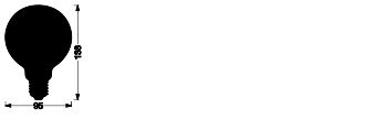 LEDVANCE LED-Kugellampe FM E27 G95 8W go SMART+ WiFi Filament Globe 60 Tunab 2200