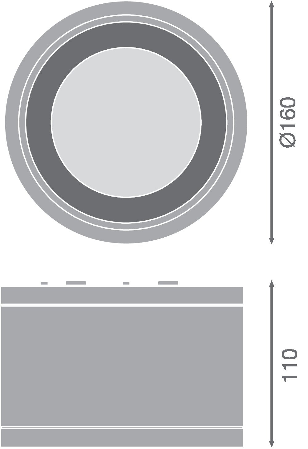 LEDVANCE LED-Anbaustrahler 30W Konv 1LED DL SURFACE IP65 DN 160 P 30W 830 60 sw