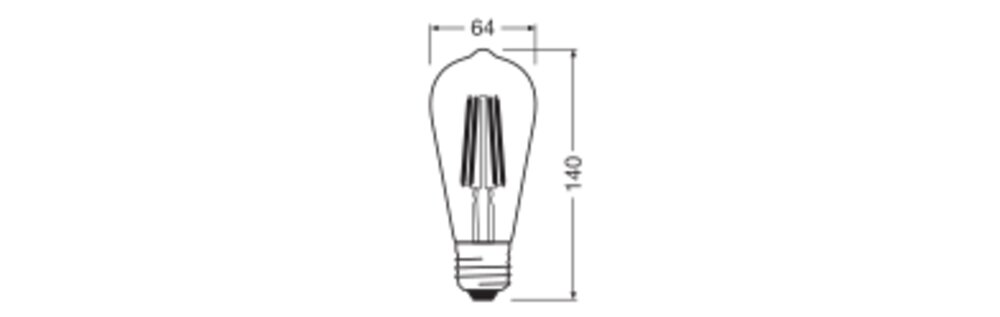 LEDVANCE LED-Lampe FM E27 3,8W 3000K ws LED Classic Edison 60 Fil EE A S 3. 806l