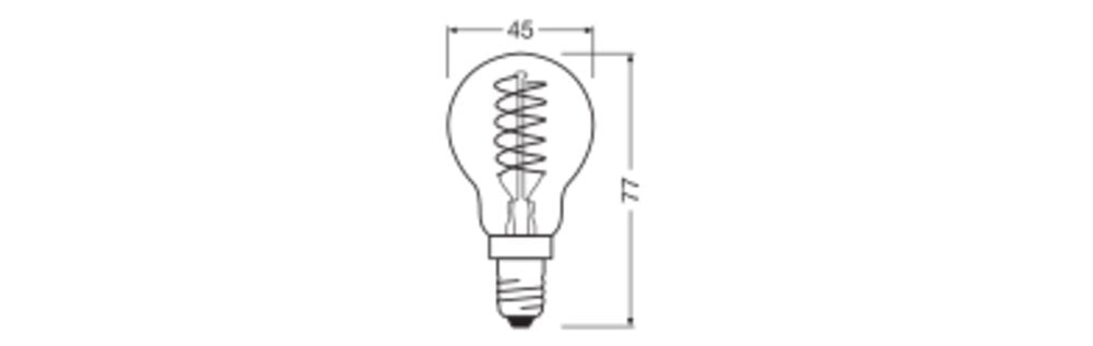 OSRAM LED-Lampe FM E14 P45 4,8W 2700K ws Vintage 1906 Classic P 40 Fil DIM 4 470l
