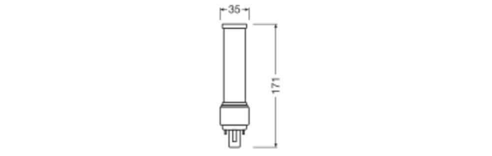 LEDVANCE LED-Röhrenlampe G24d-3 9W 6500K DULUX LED D26 EM & AC MAINS V 9W 86 ws