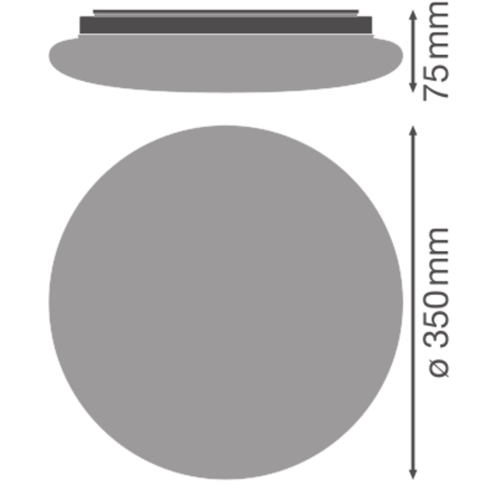 LEDVANCE LED-Anbauleuchte 18W 3000K ws SF CIRC 350 V 18W 3CCT IP44 1440lm Konv