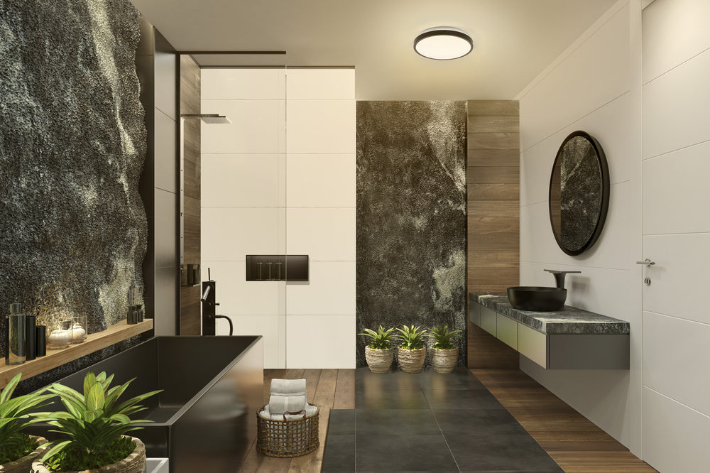 LEDVANCE LED-Anbauleuchte 18W 3000K sw LED Bathroom Ceiling 300mm Black Cl 1150