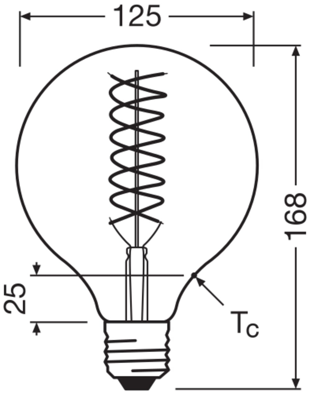 OSRAM LED-Kugellampe FM E27 G60 8,4W go Vintage 1906 Globe 60 Fil DIM 8.8W 2400K