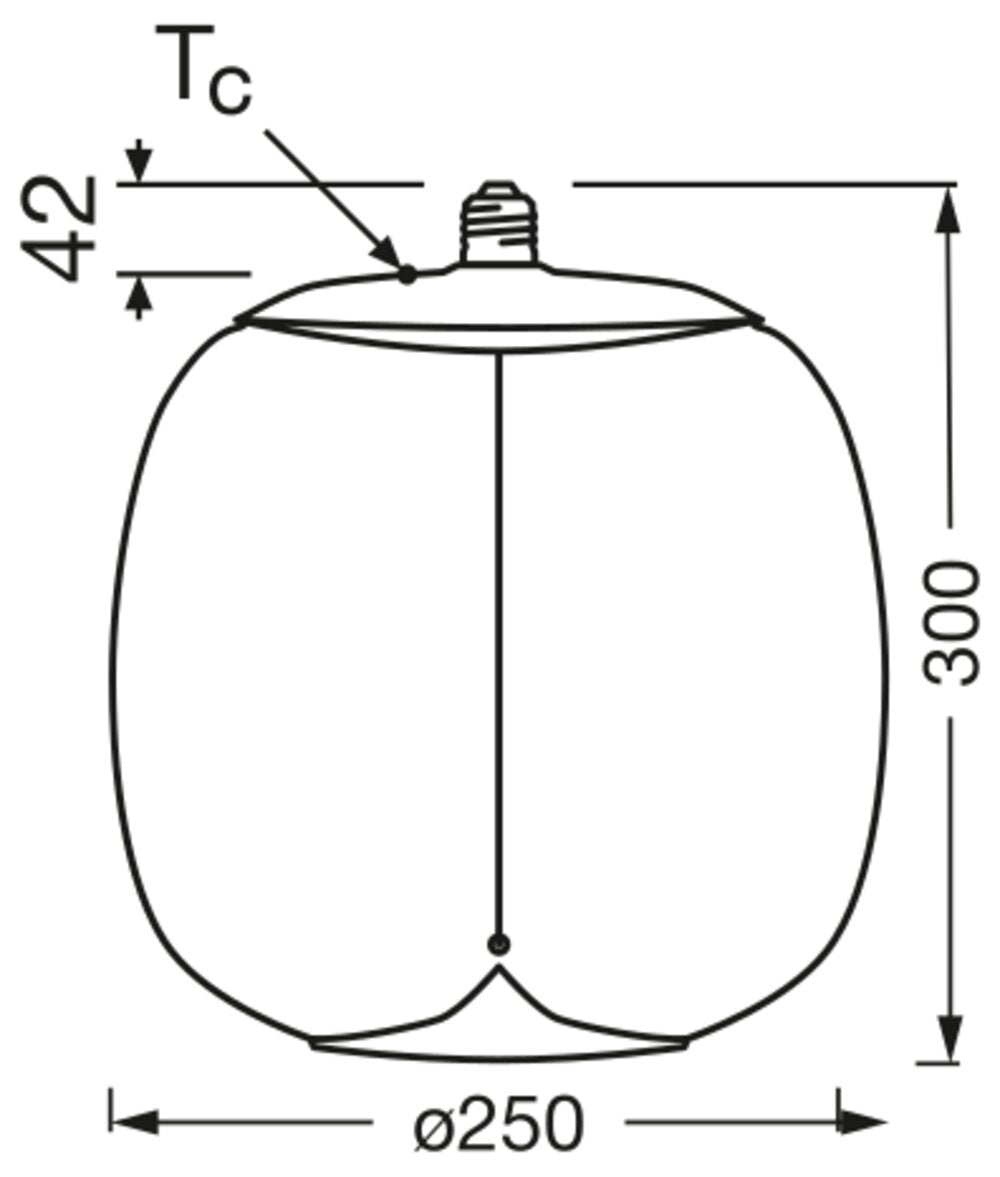 OSRAM LED-Kugellampe FM E27 3,4W 2700K G 1906 Big Oval 25 Fil Mag 3.4W 827 A amb