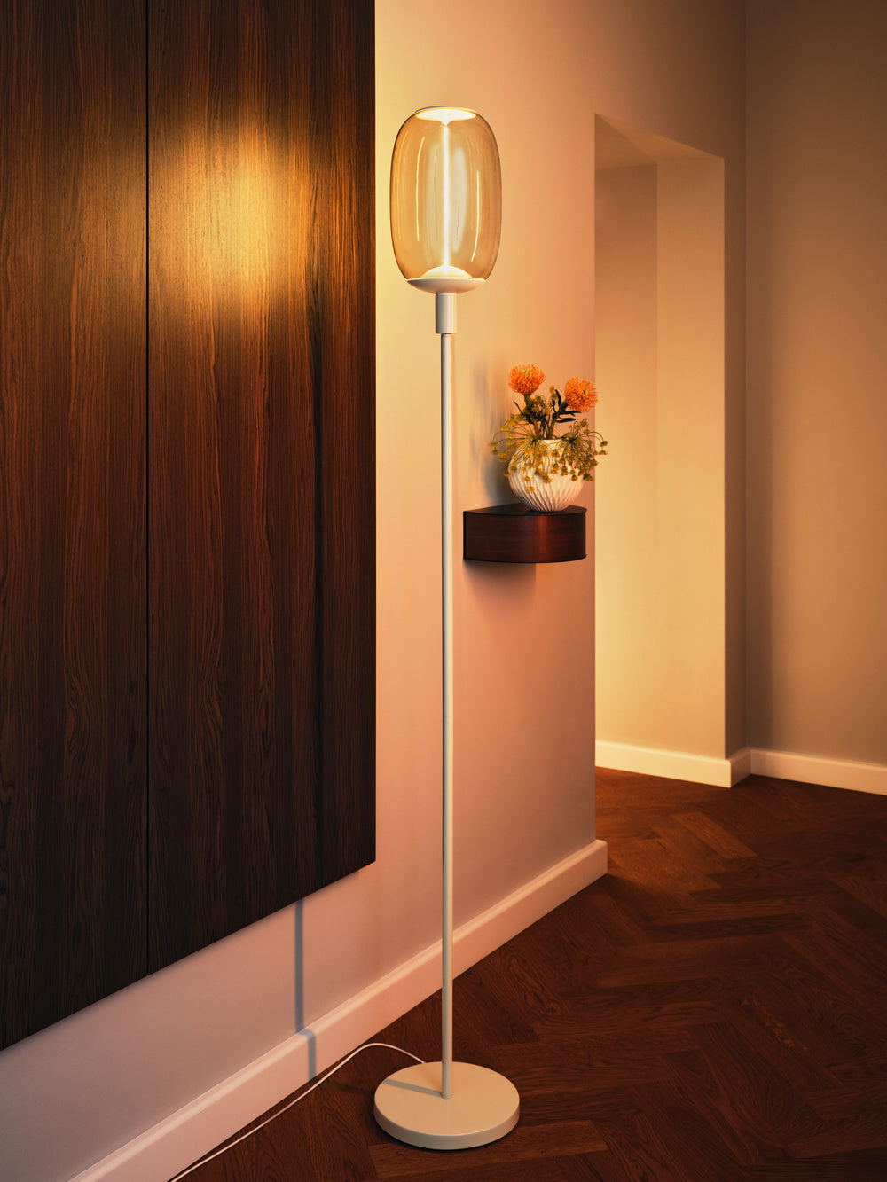LEDVANCE LED-Stehleuchte 40W direkt bg Decor Stick Floor Beige Tall E27 m.Schal