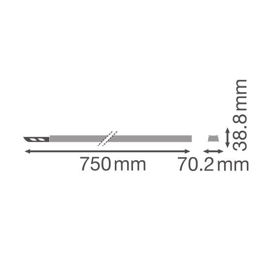 LEDVANCE Tragschiene Lichtband 8pol IP00 TRUSYS FLEX P RAIL 600 8P WT ws