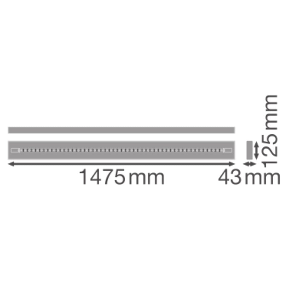 LEDVANCE LED-Deckenanbauleuchte 40-52W LN INV D 1500 P 52W 940 PS EL BK 4000K