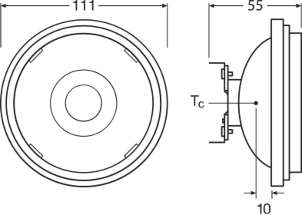 LEDVANCE LED-Reflektorlampe G53 11,7W ws LED AR111 75 40° DIM S 11.7W 927 G5 2700