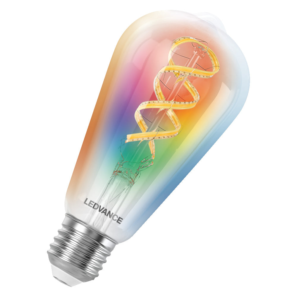 LEDVANCE LED-Lampe FM E27 A40 4,8W ws F SMART+ MATTER Fil Edison 40 4.8W 82 2700
