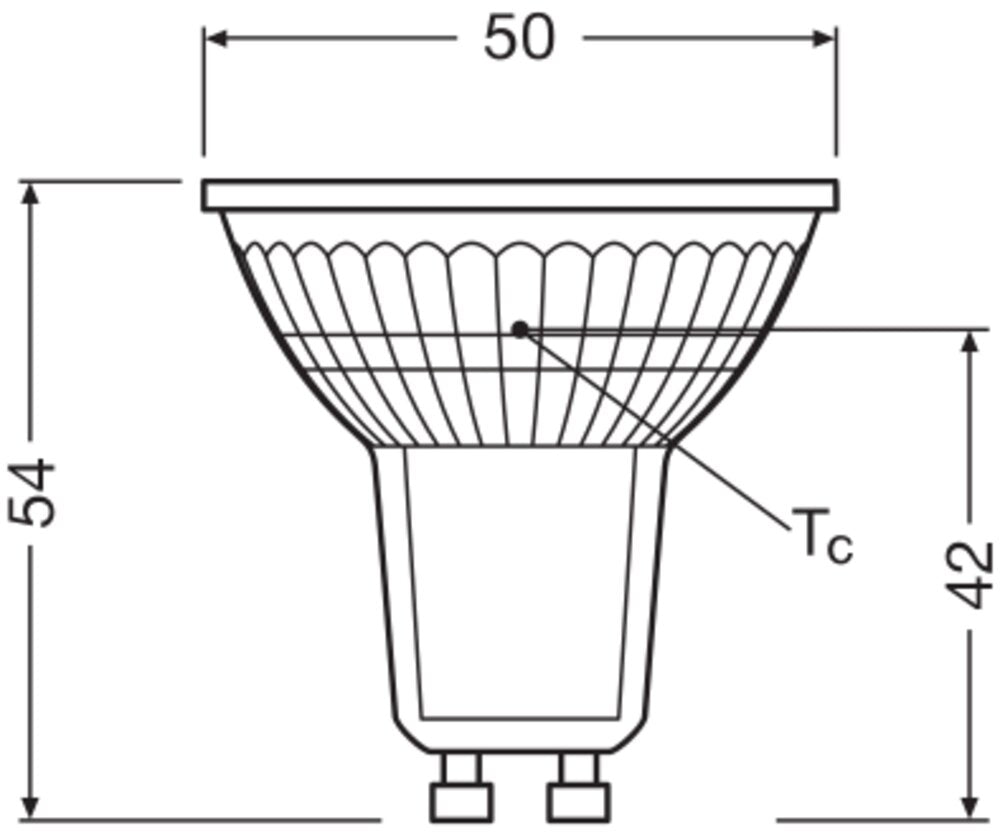 LEDVANCE LED-Reflektorlampe GU10 PAR16 F LED PAR16 50 36° P 4.3W 840 GU10 PAR16