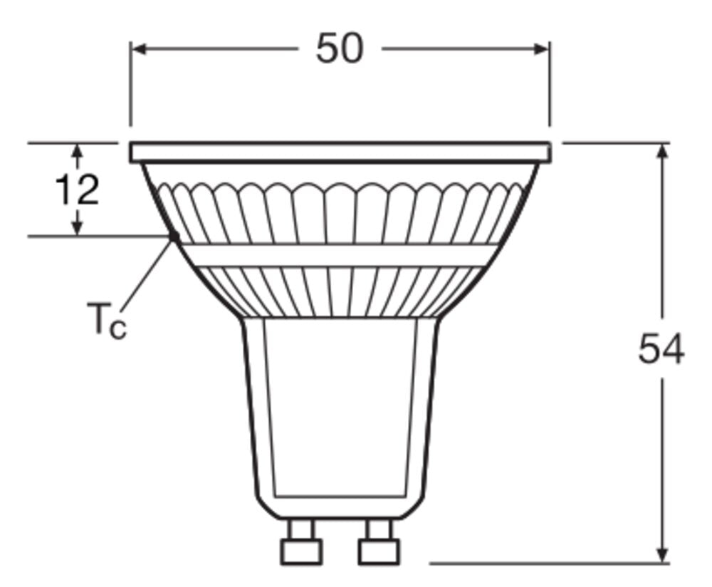 LEDVANCE LED-Reflektorlampe GU10 PAR16 E LED PAR16 50 36° P 3.7W 840 GU10 PAR16