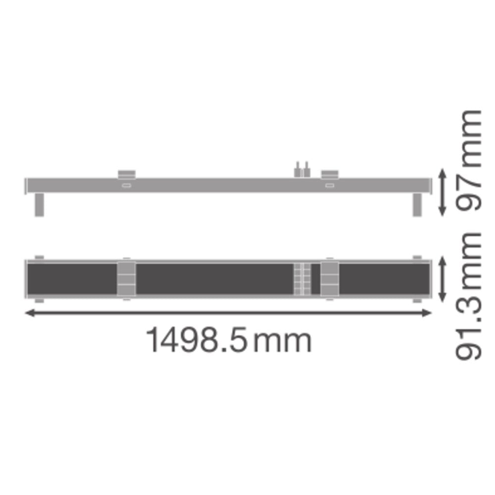 LEDVANCE LED-Geräteträger 20W 1LED Konv TRUSYS FLEX T5 TRACK DT WT IP20 ws G5