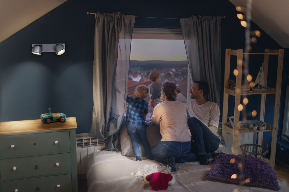 LEDVANCE LED-Deckenanbauleuchte 11,5W si Decor Spot Jupiter Silver 2 Spot 3000K