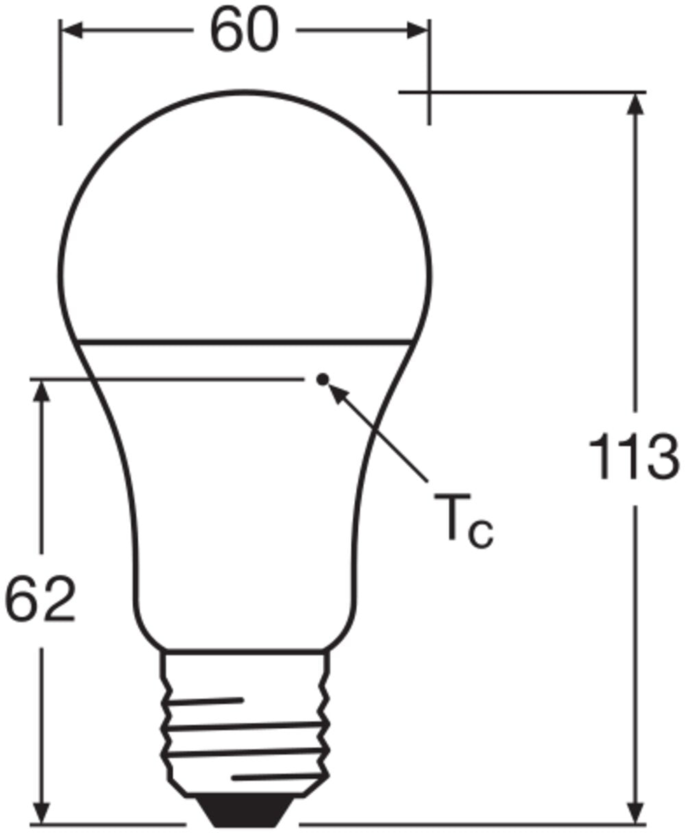 LEDVANCE LED-Lampe E27 A75 10W 2700K ws LED Classic A 75 V 10W 827 Frosted 1055l