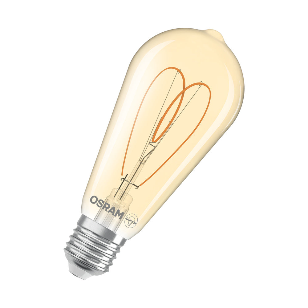 OSRAM LED-Lampe FM E27 A40 4,9W 2200K go 1906 Edison 40 Heart Fil DIM 4.9W 9 470l