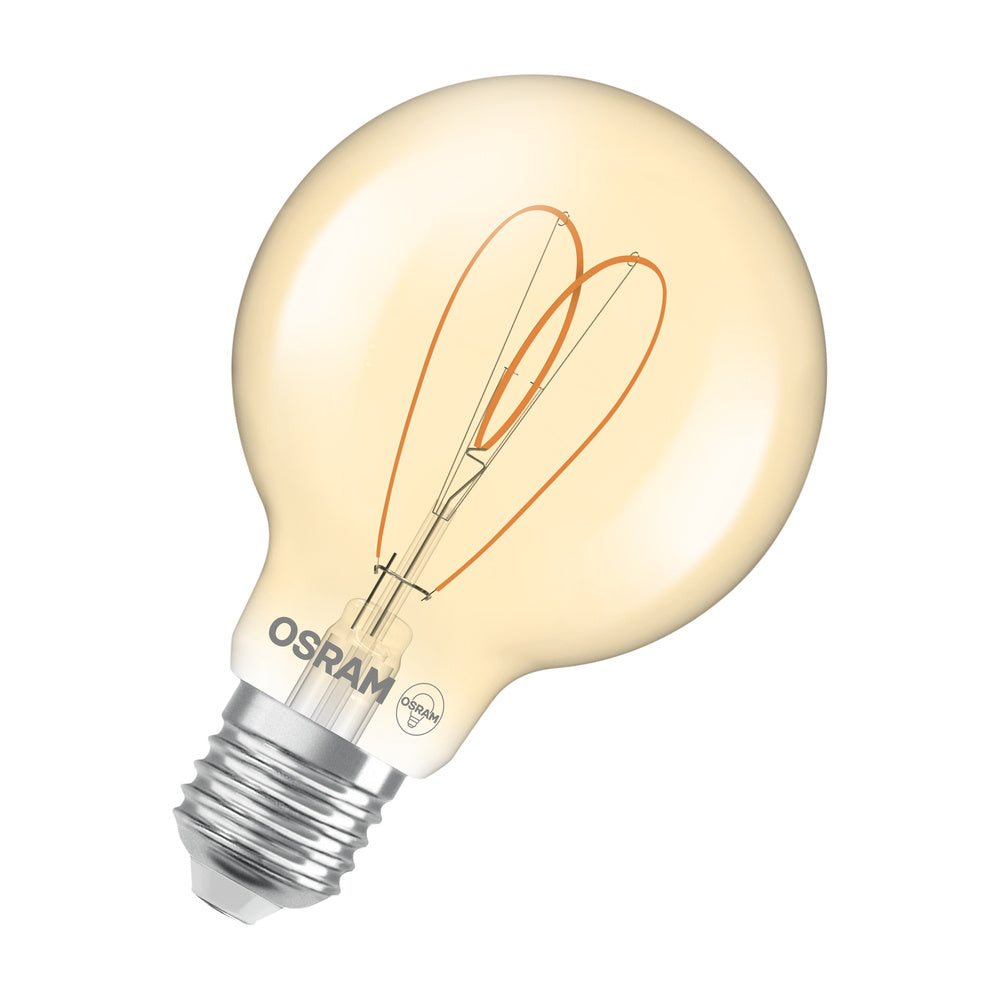 OSRAM LED-Kugellampe FM E27 G80 8W 2200K 1906 Globe 80 60 Heart Fil DIM 8W 9 go