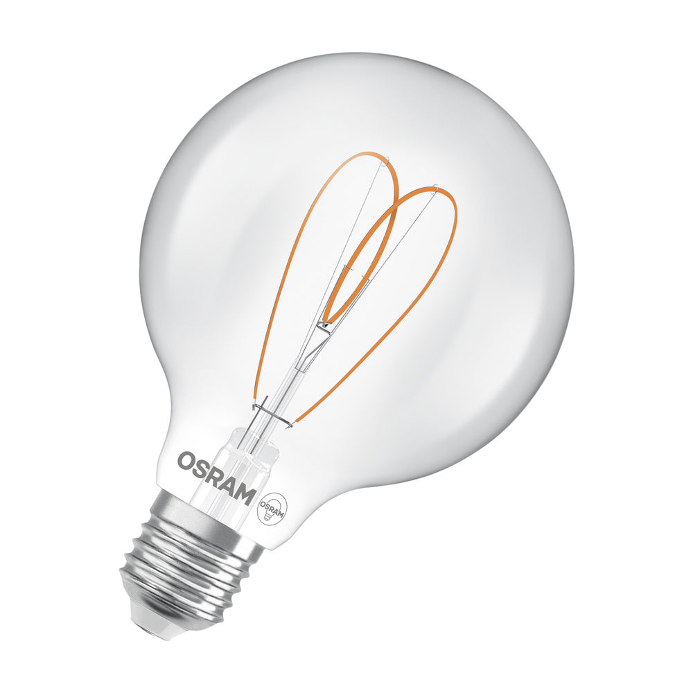 OSRAM LED-Kugellampe FM E27 G95 7,2W ws 1906 Globe 95 60 Heart Fil DIM 7.2W 2700