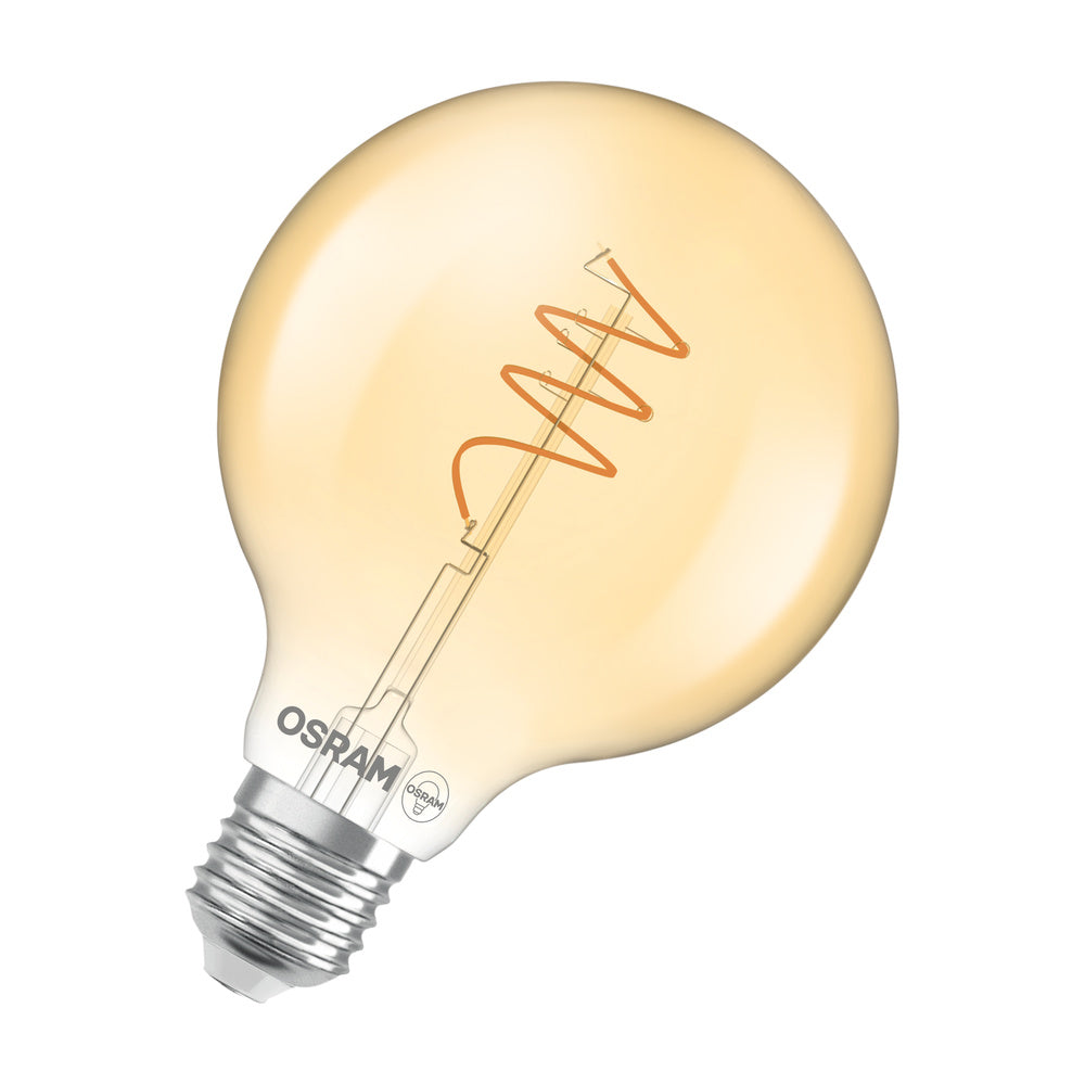 OSRAM LED-Kugellampe FM E27 G95 3,4W go 1906 Globe 95 40 Spiral Fil 3.4W 82 2700