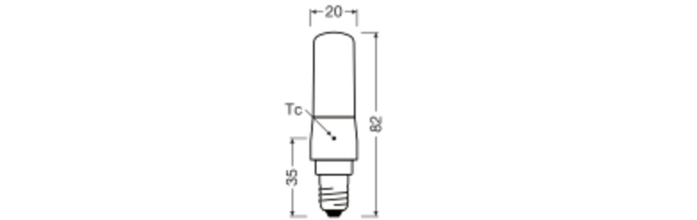 LEDVANCE LED-Röhrenlampe E14 6,5W 2700K LED T Slim 60 320° DIM P 6.5W 827 C ws