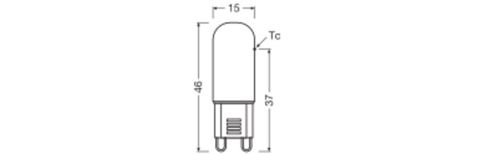 OSRAM LED-Röhrenlampe G9 1,8W 2700K ws E LED PIN 20 320° 1.8W 827 Clear G9 200lm