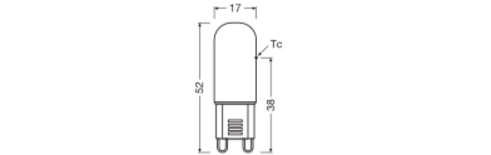 OSRAM LED-Röhrenlampe G9 2,6W 2700K ws E LED PIN 30 320° 2.6W 827 Clear G9 320lm