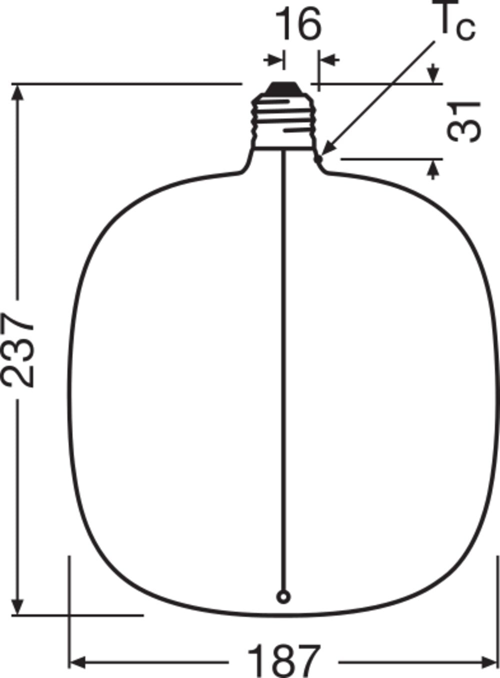 OSRAM LED-Kugellampe FM E27 4,8W 1800K G 1906 Big Oval 20 Mag DIM 4.8W 818 T go