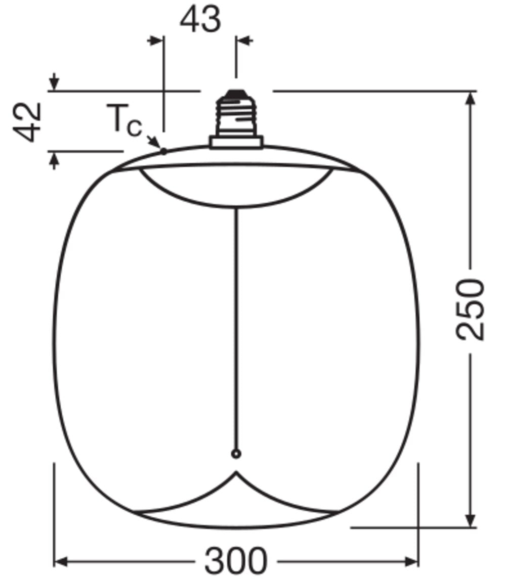 OSRAM LED-Kugellampe FM E27 12W 1800K G 1906 Big Oval 45 Magnetic DIM 12W 8 amb