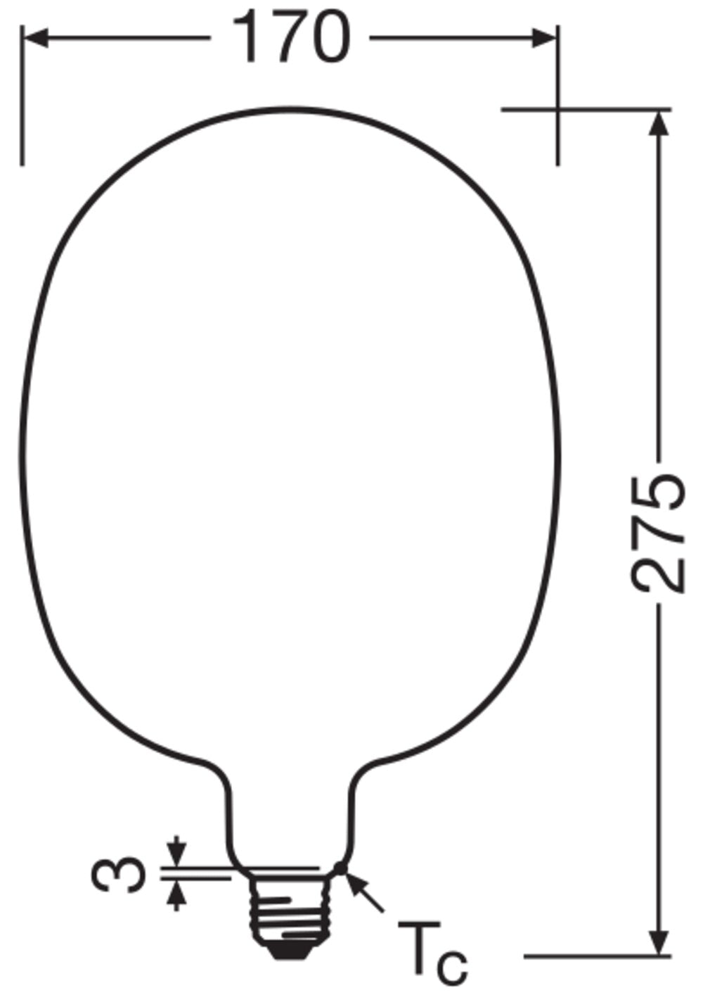 OSRAM LED-Kugellampe FM E27 7,3W 2700K E Vintage 1906 Ballon 60 DIM 7.3W 827 ws