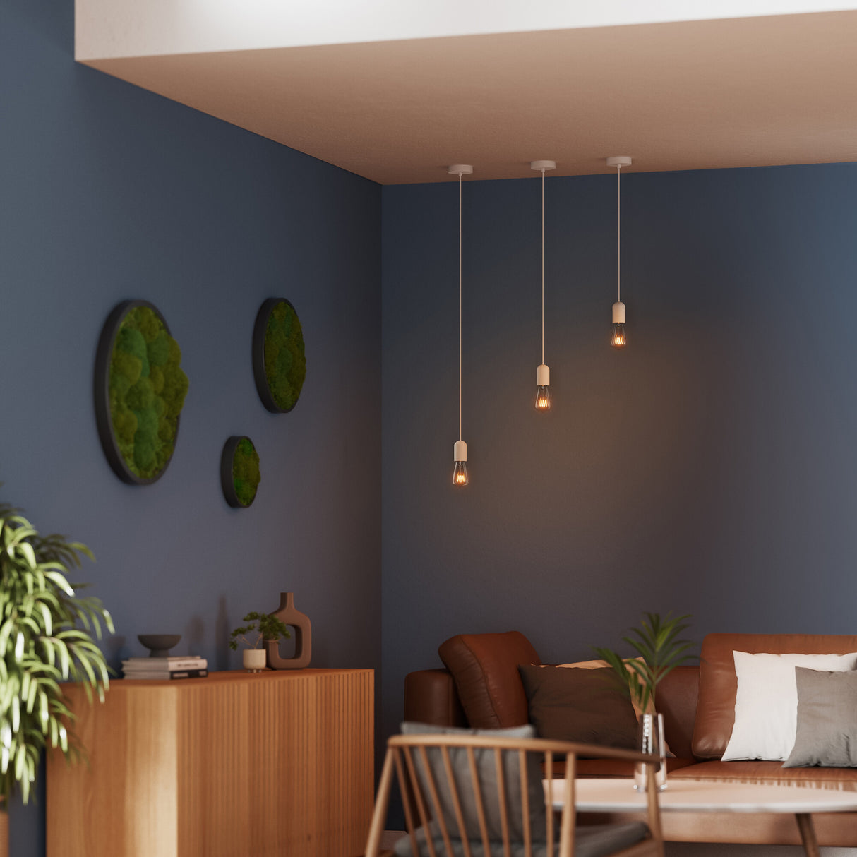 LEDVANCE LED-Pendelleuchte 1LED E27 sym Vintage 1906 PenduLum Round Plaster IP20