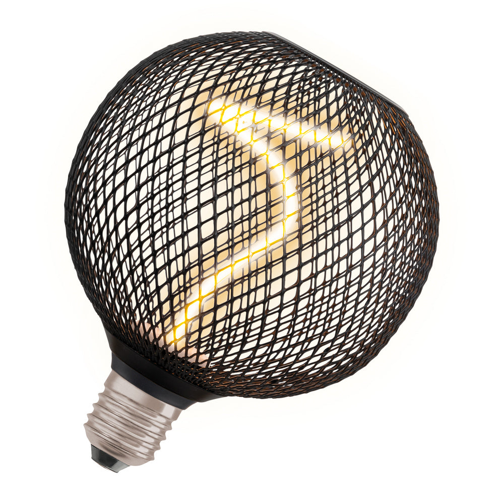 OSRAM LED-Kugellampe FM E27 G125 3,5W go DECOR LED SPIRAL FIL GLOBE 125 BLAC 1800