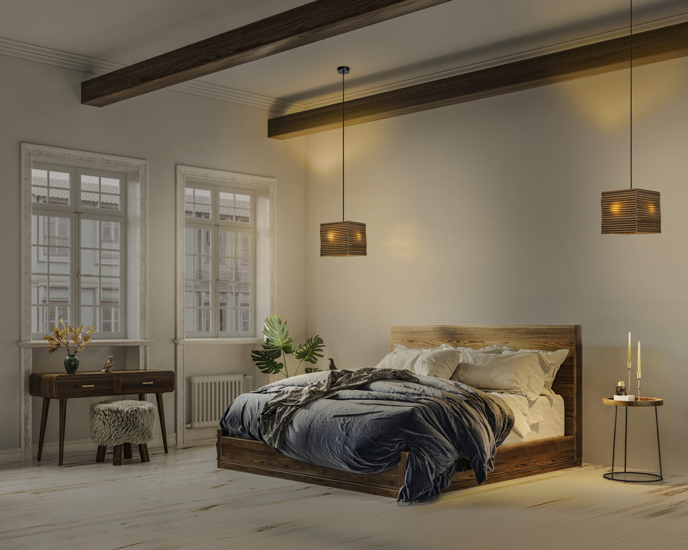 OSRAM-LEDVANCE LED-Pendelleuchte 1LED br Decor Cardboard Square Pendant E27 E27
