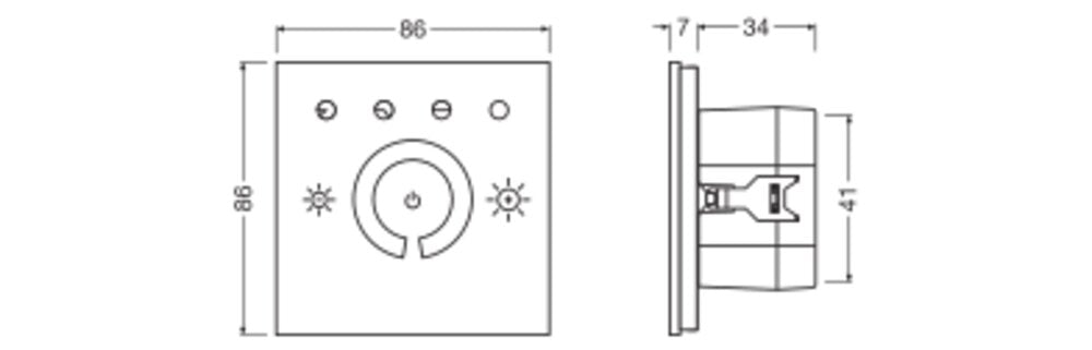 LEDVANCE Steuergerät 3,7W IP20 MANUAL CONTROL UNIT TOUCH DALI-2 TW