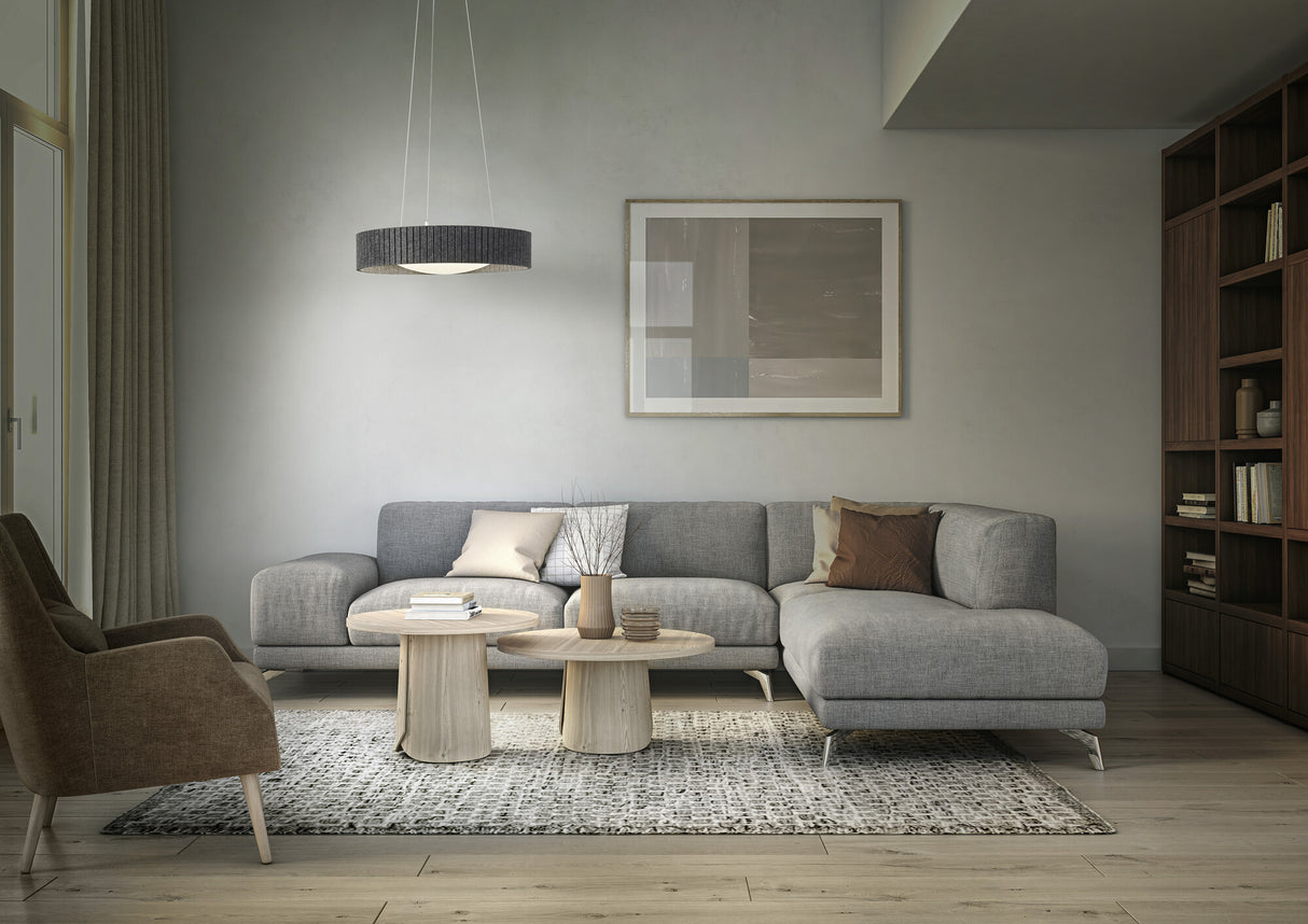 LEDVANCE LED-Pendelleuchte 1LED 3000K gr Decor Felt Cylinder Pendant 28W 830 1000