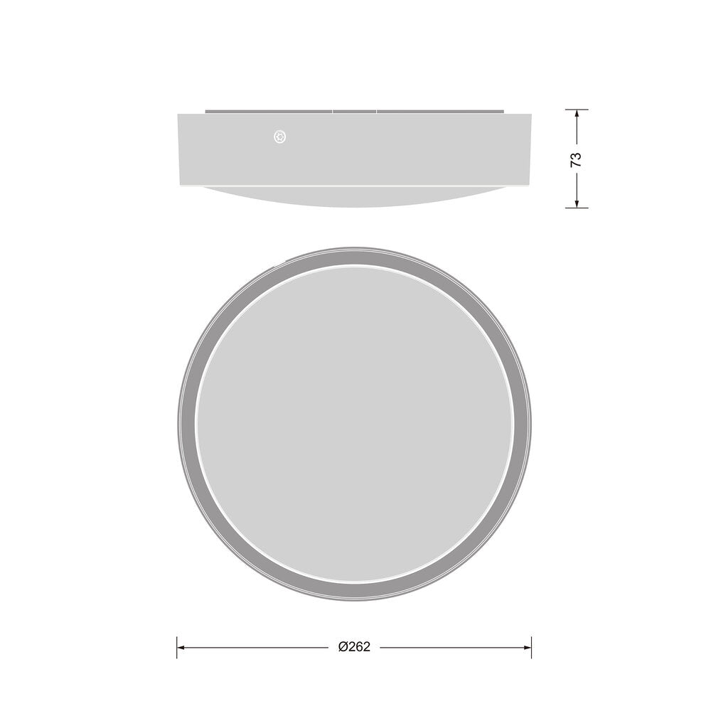 LEDVANCE LED-Anbauleuchte 8,5-12W 1230lm BLKH RD EL 250 P 12W MS 840BK 3000-4000K