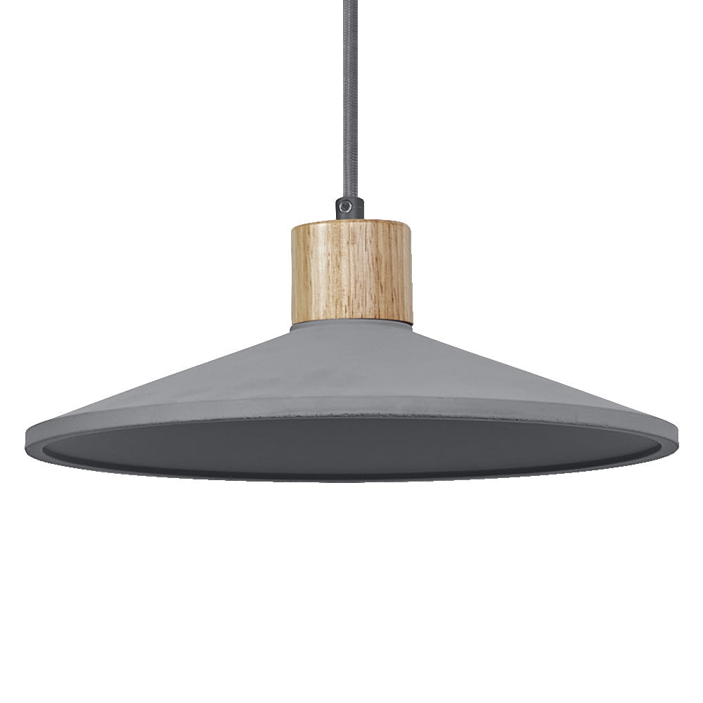 LEDVANCE LED-Pendelleuchte 1LED gr E27 Decor Concrete Wood Pendant 320 mm sym