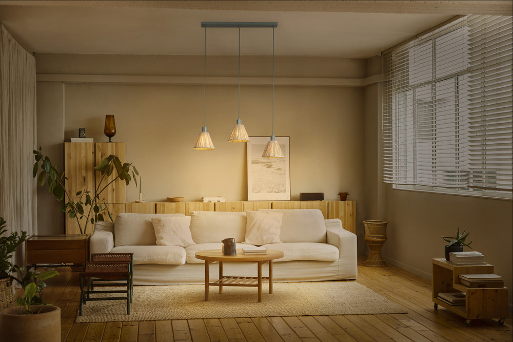 OSRAM-LEDVANCE LED-Pendelleuchte 3LEDs Decor Raffia Pendant Linear 3XE27 G br
