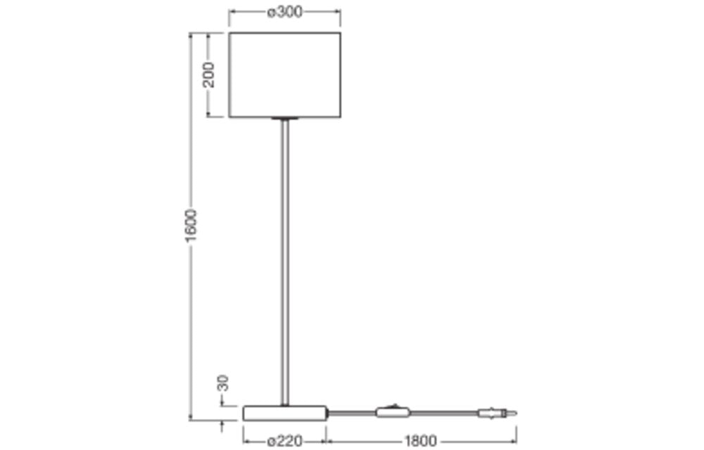 OSRAM-LEDVANCE LED-Stehleuchte 50W br Decor Cardboard Cylinder Floor E27 direk