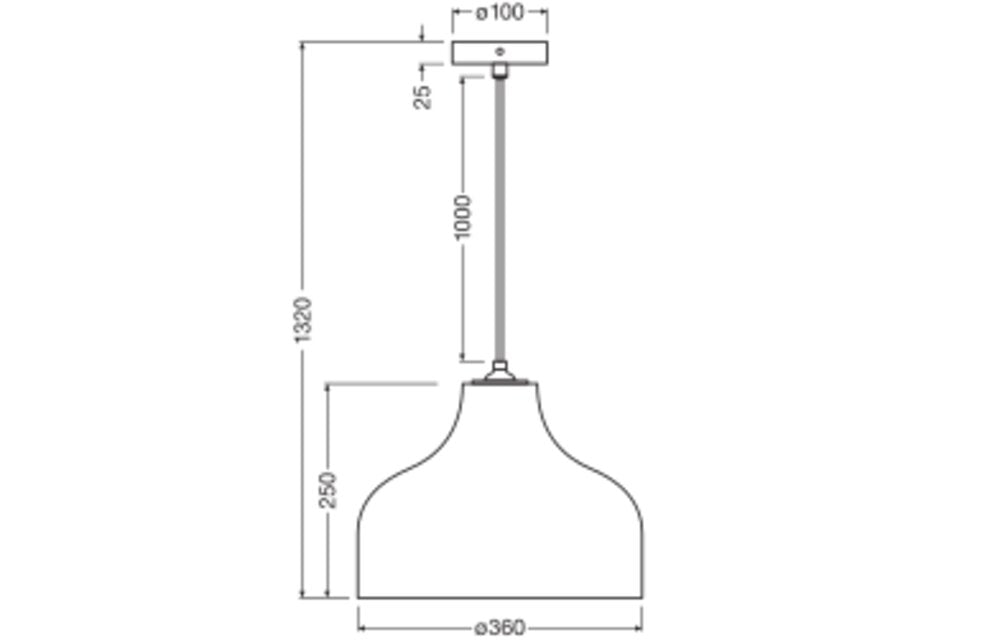 OSRAM-LEDVANCE LED-Pendelleuchte 1LED br Decor Cardboard Hat Pendant E27 Bro E27