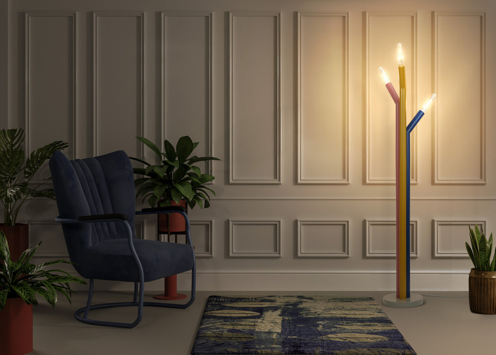 LEDVANCE LED-Stehleuchte 45W direkt Decor Straw Floor 3XE27 Multicolor mehrf