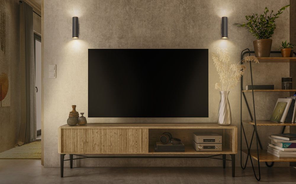 LEDVANCE LED-Wandanbauleuchte 10W sw Decor Drums Wall Updown 2XGU10 Blac